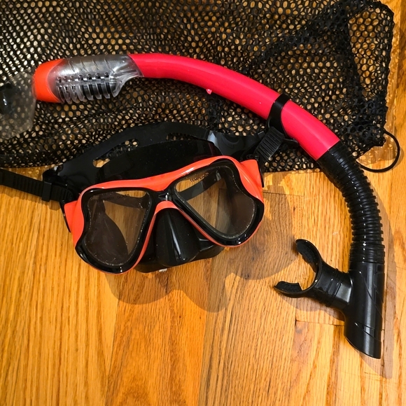 Snorkeling Gear for Adults Snorkel mask Set Scuba Diving mask Dry Snorkel - Picture 2 of 3